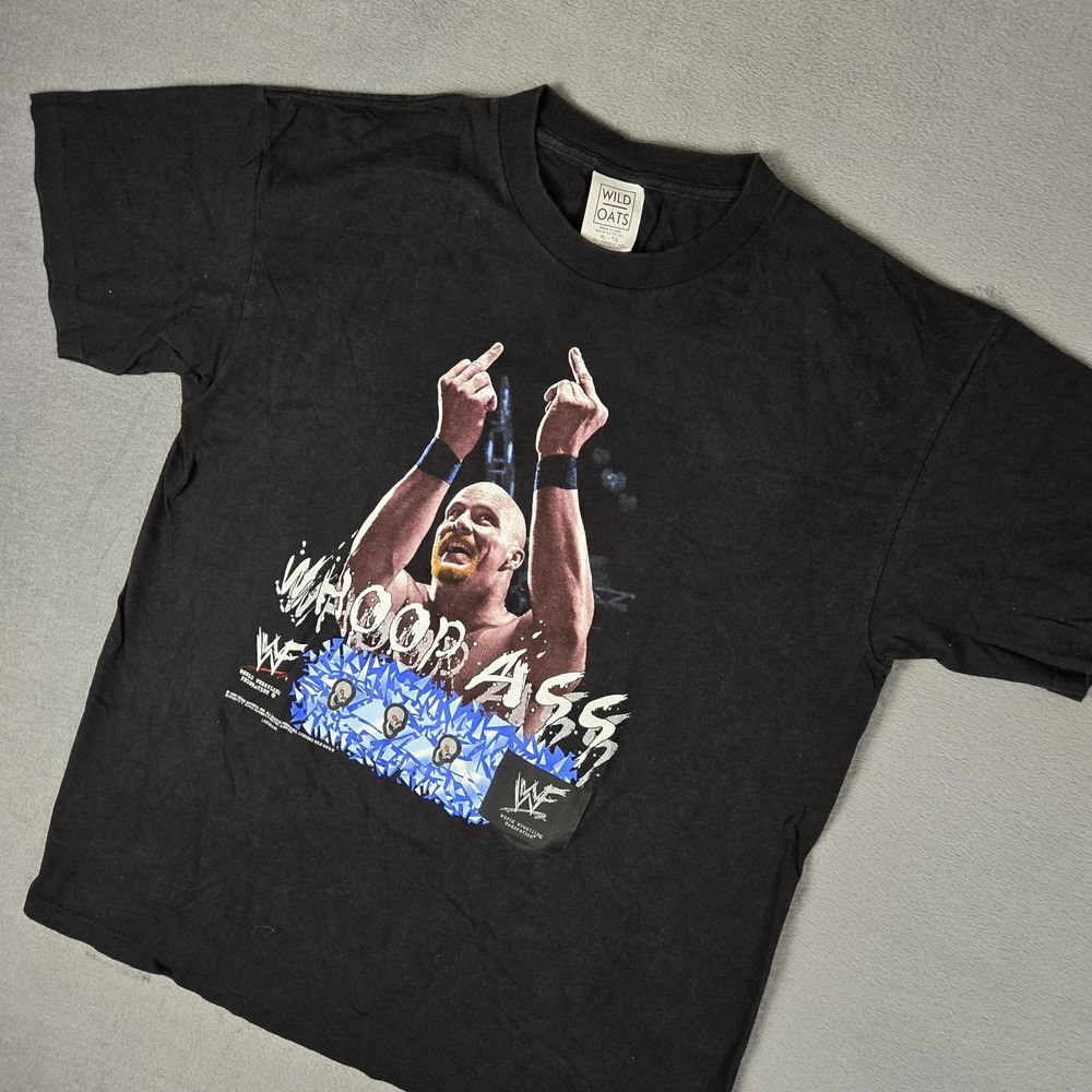 VTG Stone Cold Steve Austin Tee Shirt‎ Mens XL WWE WWF Wrestling 1998 Whoop Ass